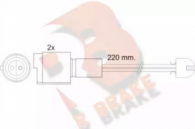 R BRAKE 610394rb -  Сигнализатор, износ тормозных колодок